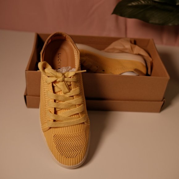 Lucky Brand Shoes - New Lucky Brand Sunny Yellow Knit Luika Shoes Size 7